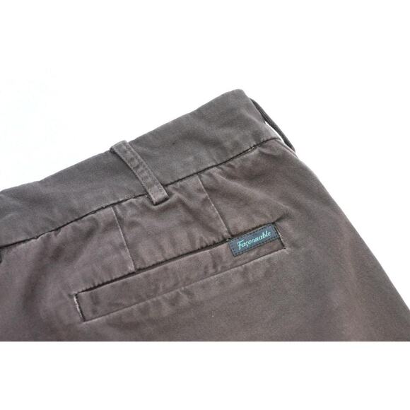 Faconnable France Khaki Chino Pants Flat Front Brown Mens Size 34 x 31 - Picture 1 of 6